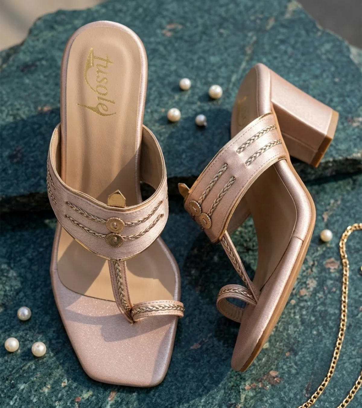 Block Heels Kolhapuri