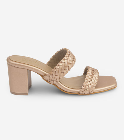 braided-heels - Rose Gold