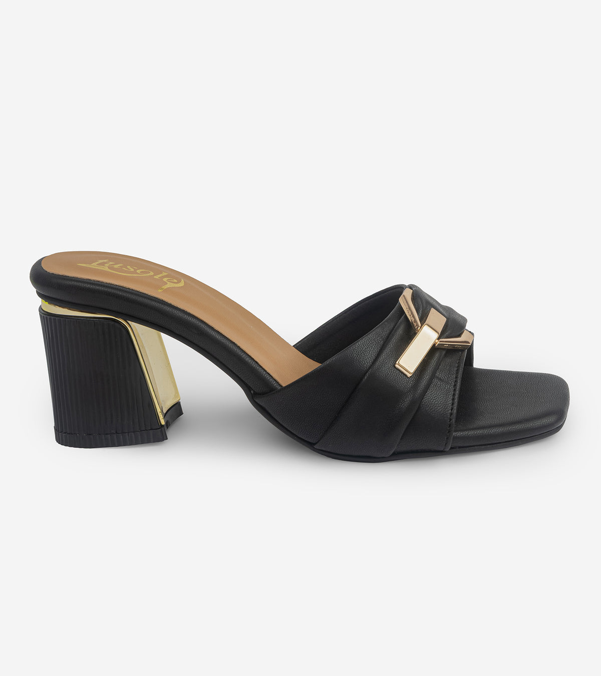 buckle-slide-heels - Black