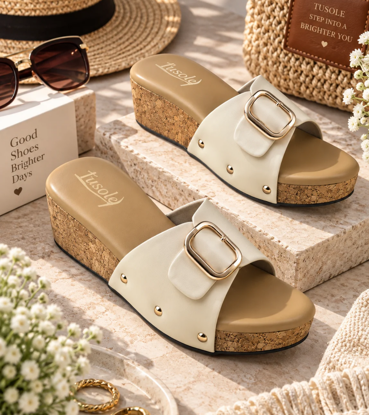 Classic Buckle Wedges