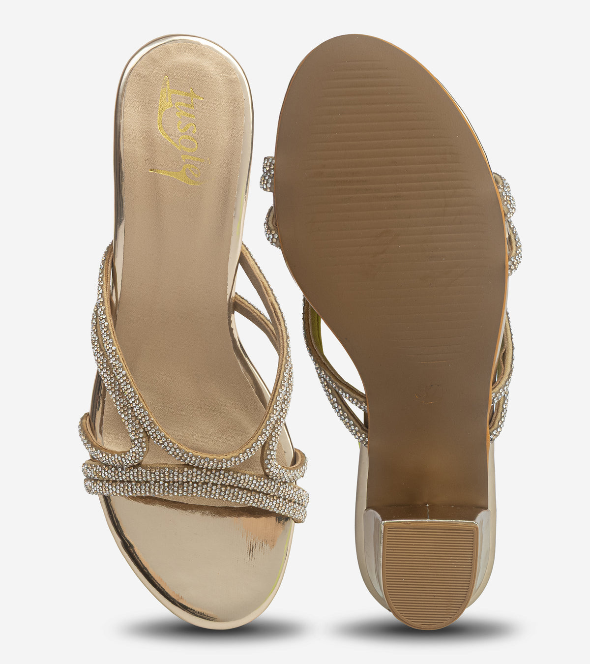 Crystal Strap Heels