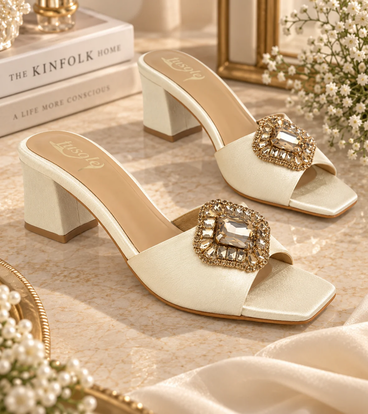 Diamond Side Cut Mules