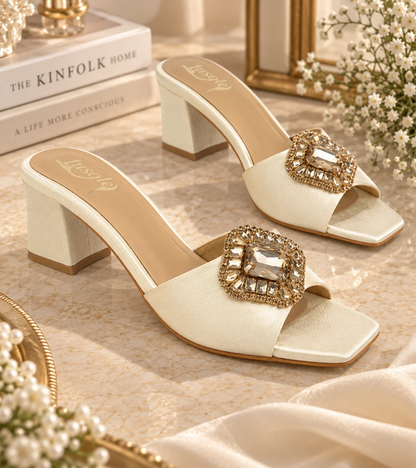 Diamond Side Cut Mules